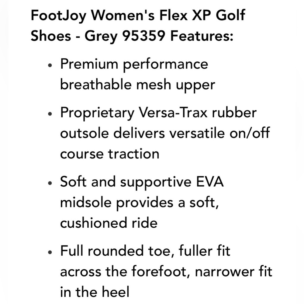 FootJoy Women’s Flex XP Golf Shoes-Gray-Size 7 NIB⛳️ - Picture 11 of 11